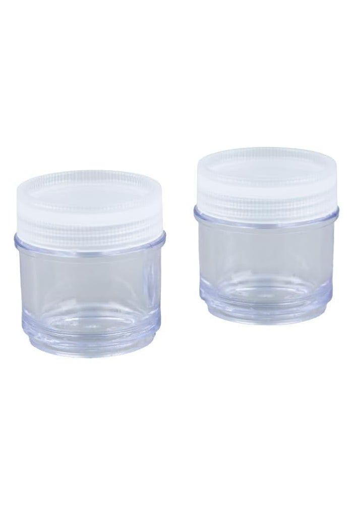 Daiso مجموعة حاويات كريم ديسو كورديلت - 2 قطعة - 8 مل شفاف - Image 3